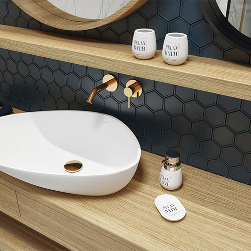 Дозатор для рідкого мила Bisk GRAMA білий