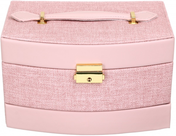 Шкатулка для украшений Delux 22.5x16x13 см розовый