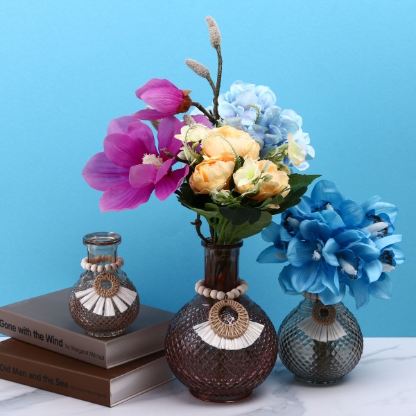 Набор ваз HOFF стеклянных Boho 3 шт 4271 терракотовый/серый/бежевый 