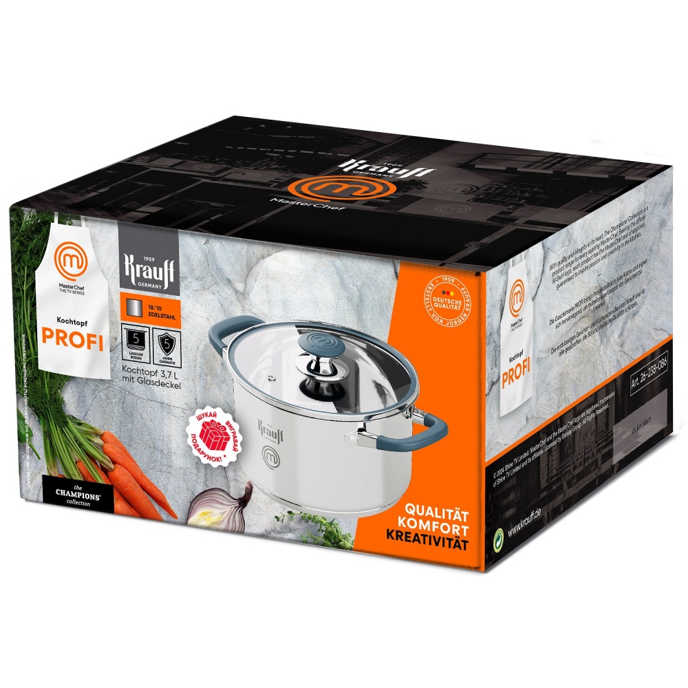 Каструля з кришкою Krauff MasterChef 3,7 л 20 см 26-238-086