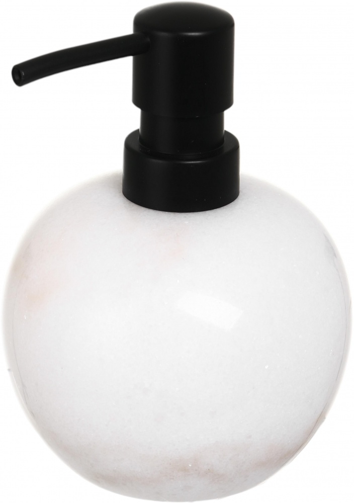 Дозатор для жидкого мыла Sensio Travertine шар 9х9х10 см белый