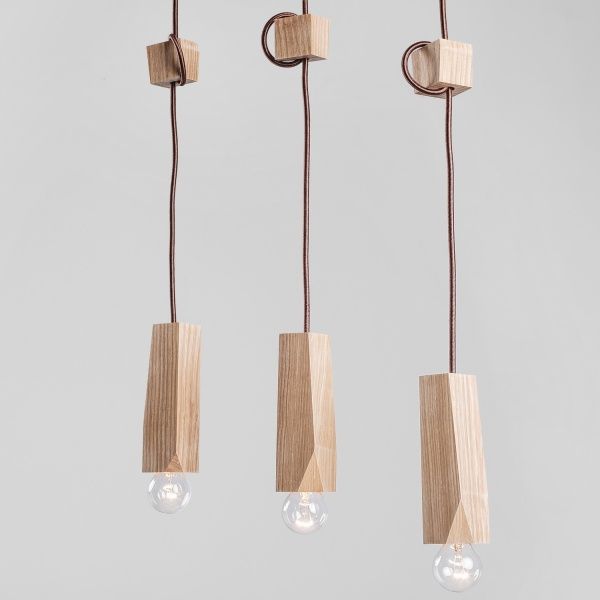 Світильник підвісний ADLUX Easy EP-3-О-Br 3x10 Вт E14 дуб 