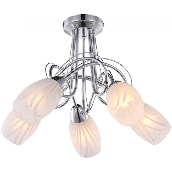 Люстра потолочная Globo 5xE14 хром 67131-5 