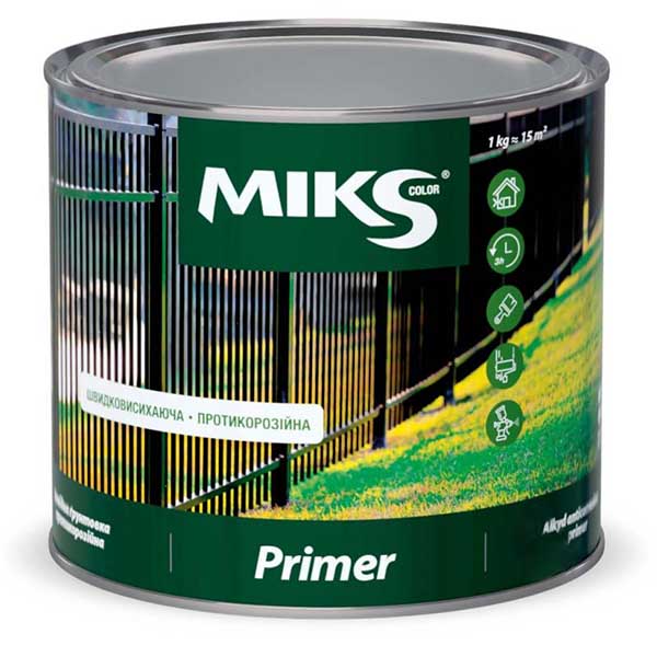 Ґрунтовка антикорозійна MIKS Color сіра мат 2,5кг
