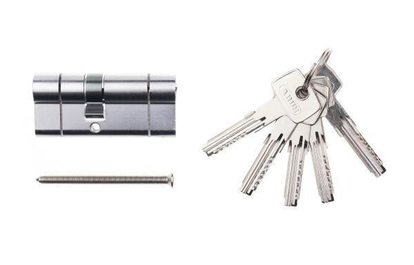 Цилиндр Abus D6PS 35x55 ключ-ключ 90 мм матовый никель
