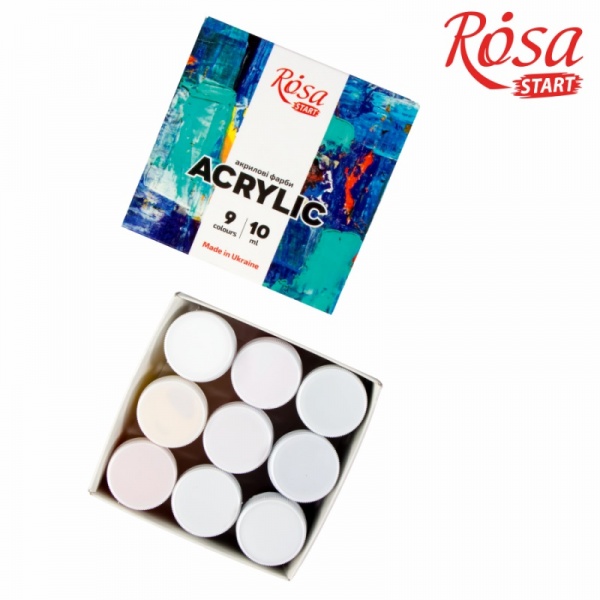 Акрил для декора Color 9 x 10 мл Rosa Start