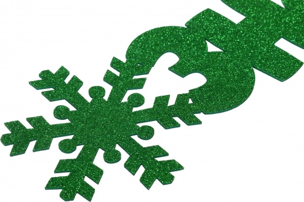 Декорация новогодняя Гирлянда С Новым годом! 95 см зеленый 125221 