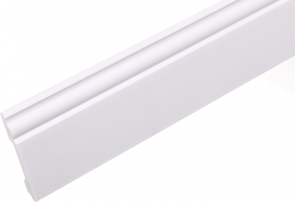 Плинтус King Floor JX113-W белый 2000x80x12 мм 