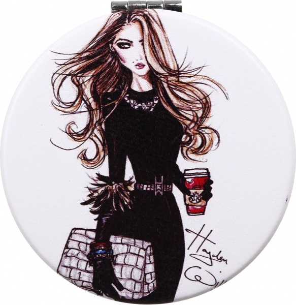 Зеркало карманное косметическое Лідер Канц Модница круглое 6 вариантов в ассортименте 