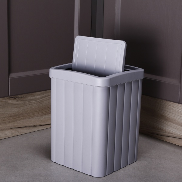 Ведро для мусора RIO 205х205х280 мм 10 л светло-серый