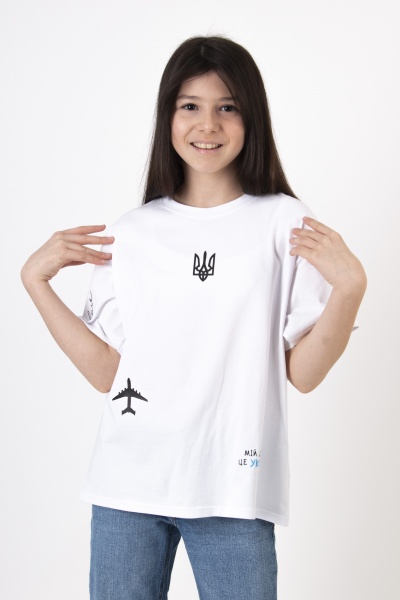Футболка для девочек Mevis р.134 белый 