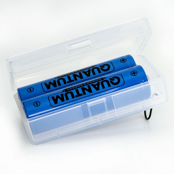 Аккумулятор Quantum с клеммным выступом ICR 18650 2 шт. (ICR18650TH/1500-PB2) 