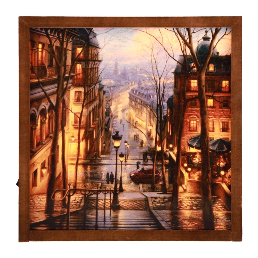 Настольная лампа декоративная The 11's Париж 1x2 Вт без цоколя дуб