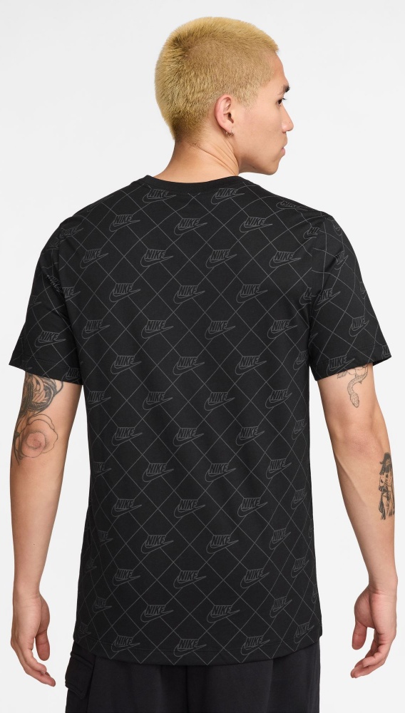 Футболка Nike M NSW TEE AOP SSNL Club HQ9169-010 р.2XL чорний