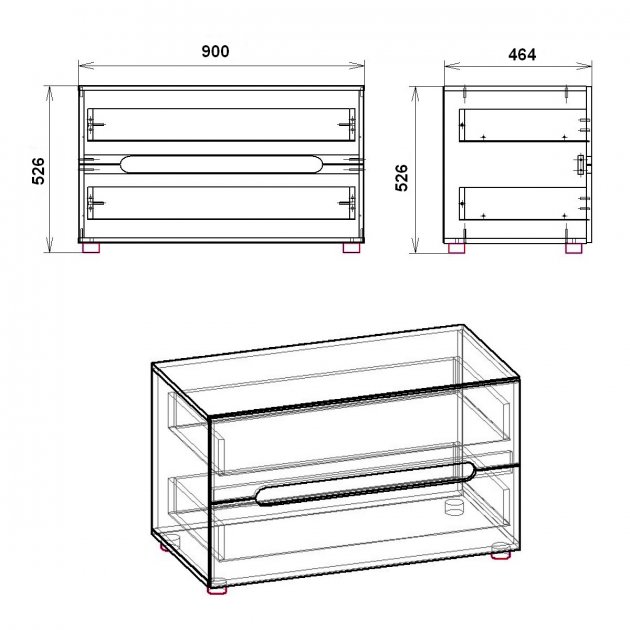 Тумба под ТВ Компанит МС ТВ-4 венге