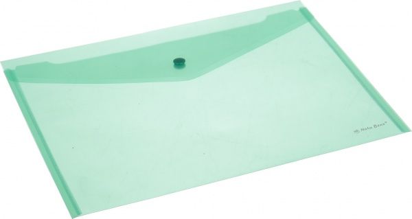 Папка-конверт А4 на кнопке зеленая Nota Bene