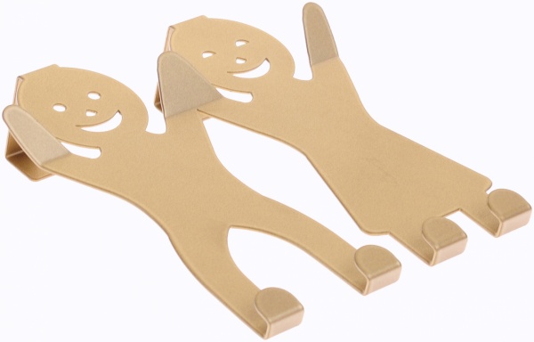 Крючок на двери  Мальчик/девочка 175х180х42 мм золотой