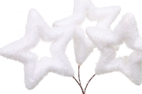 Декорація новорічна Пучечок зірочок 17 см білий EPI-EYK9-2038 