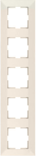 Рамка пятиместная Viko Meridian 85x400 мм вертикальная крем 90979035-WH