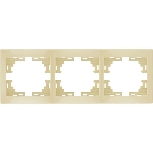 Рамка трехместная Lezard MIRA горизонтальная кремовый 701-0300-148