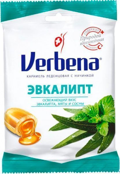 Леденцы Verbena эвкалипт с травами и витамином С 60 г (8585000204907)