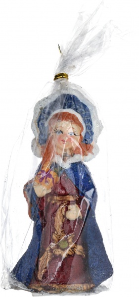 Новорічна декорація Свічка Снігуронька 5x4x11 см