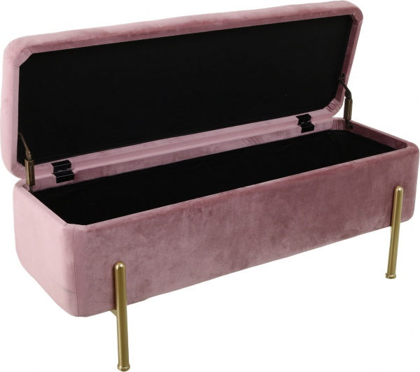 Скриня-пуф для зберігання Christophe пудровий 120х38х42 см 