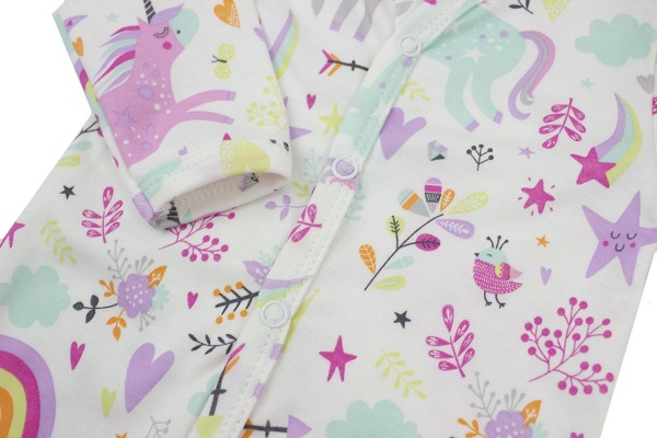 Комбинезон для девочки Bambinelli Единорог р.68 белый с рисунком 