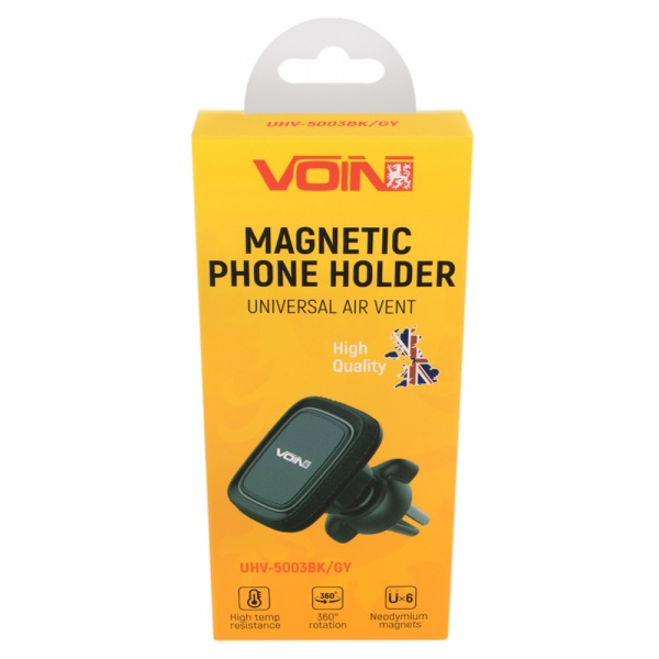 Тримач для мобільного телефона Voin UHV-5003BK/GY чорний із сірим