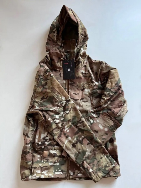Куртка ESDY тактическая Softshell Shark Skin 01, зеленая р.XXXL multicam