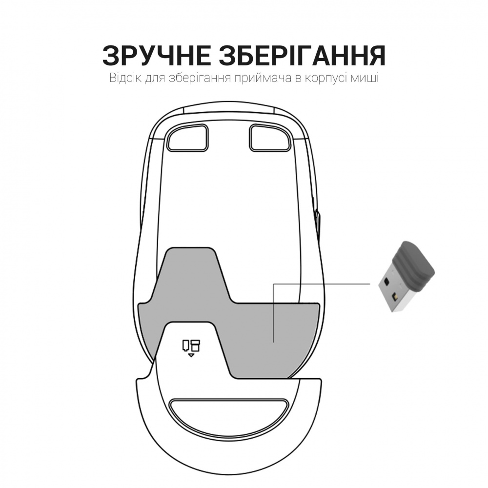 Мишка OfficePro Silent Click Wireless white (M230W)