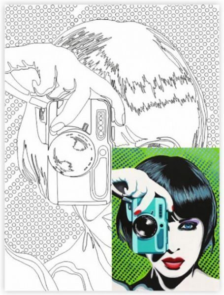 Полотно на картоні з контуром «Paparazzi» Rosa Start 