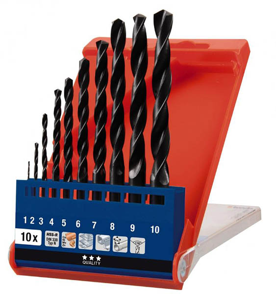 Набор сверл по металлу KWB HSS DIN 338 D 2-8мм 10 шт.