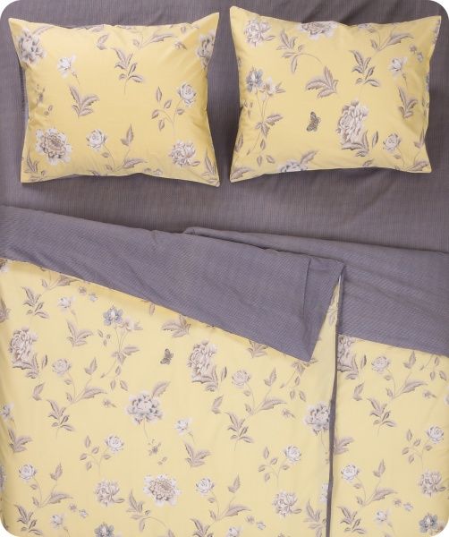 Комплект постельного белья August flower двуспальный 160х220 мм разноцветный принт La Nuit 