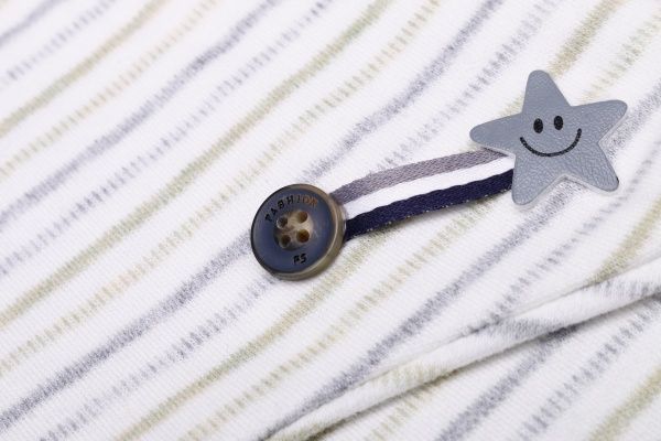 Шапочка детская для мальчика Kraft 211-Т р.44-46 светло-серый/белый/оливковый 