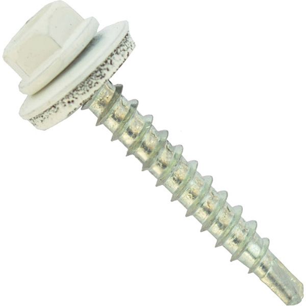 Саморез кровельный по дереву 4,8x35 мм 20 шт белый RAL 9003 RAL 9003me Expert Fix