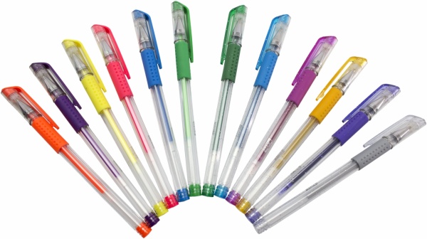 Набір ручок гелевих Olli Neon Glitter 12 кольорів 