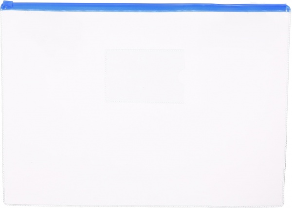 Папка на молнии прозрачная A4 PVC 4-207 4Office 