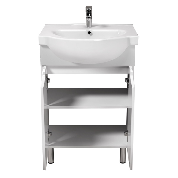 Тумба напольная Мойдодыр Tetris White 65 с умывальником Freja 65 белая