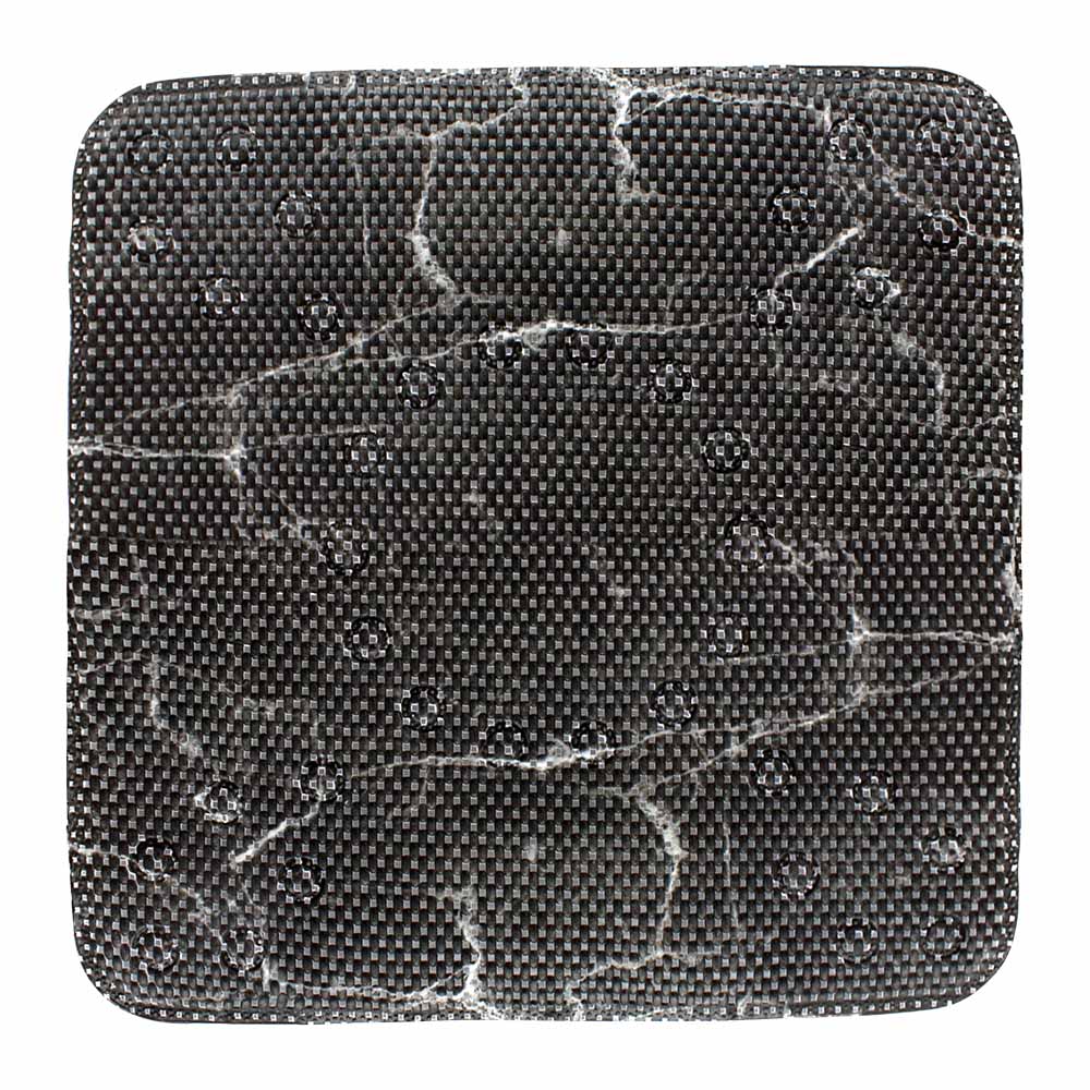 Коврик для ванной комнаты Arino 53x53 см с присосками черный мрамор