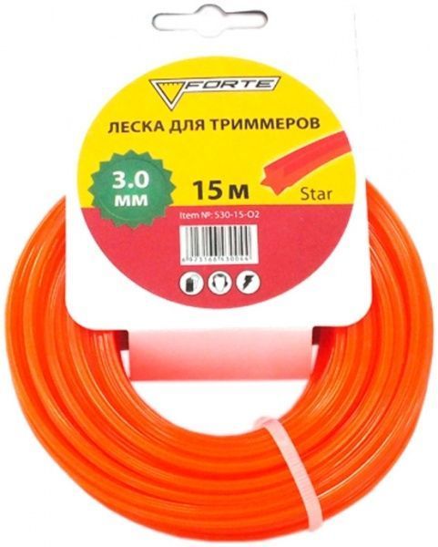 Леска Forte для триммера 3 мм 15 м