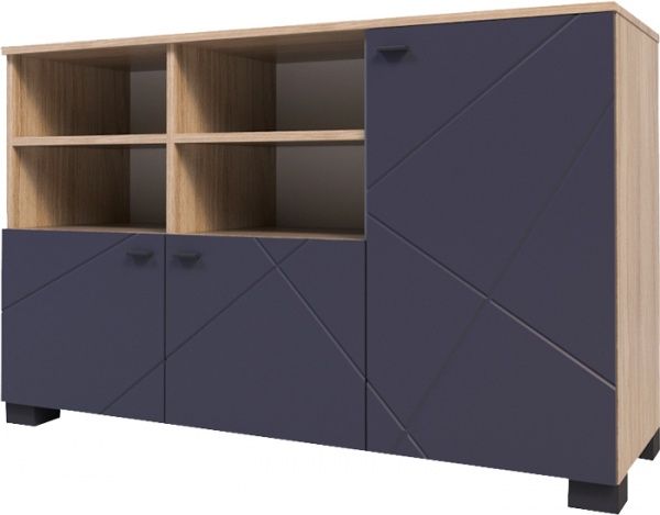 Тумба Санті Меблі Х-Скаут Х-19 графіт мат / дуб кам'яний 