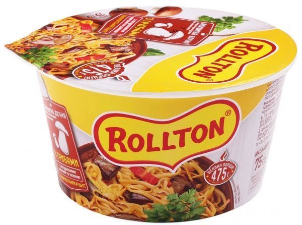 Локшина Роллтон швидкого приготування яєчна з грибами По-домашньому 75 г 