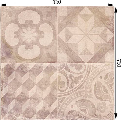 Плитка Cifre Relieve Ivory Decor 75x75 