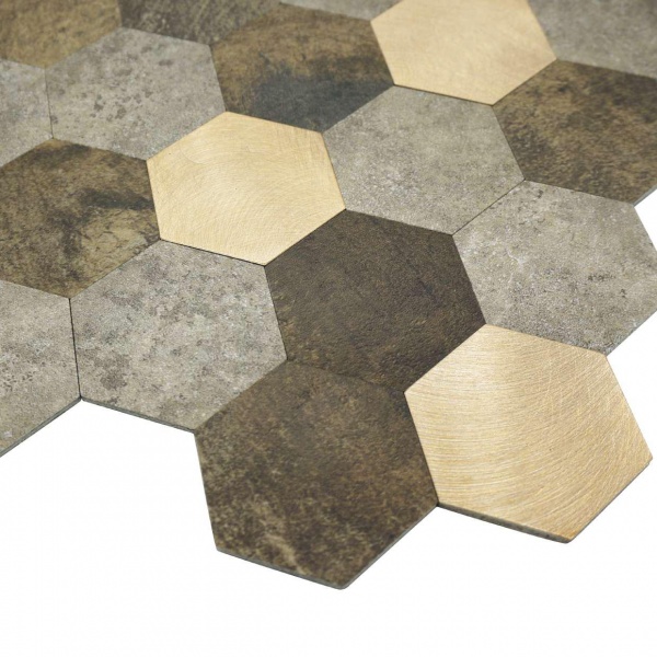 Декоративная панель EMERGO самоклеющая Шестиугольник Шкіра Home Inspire 