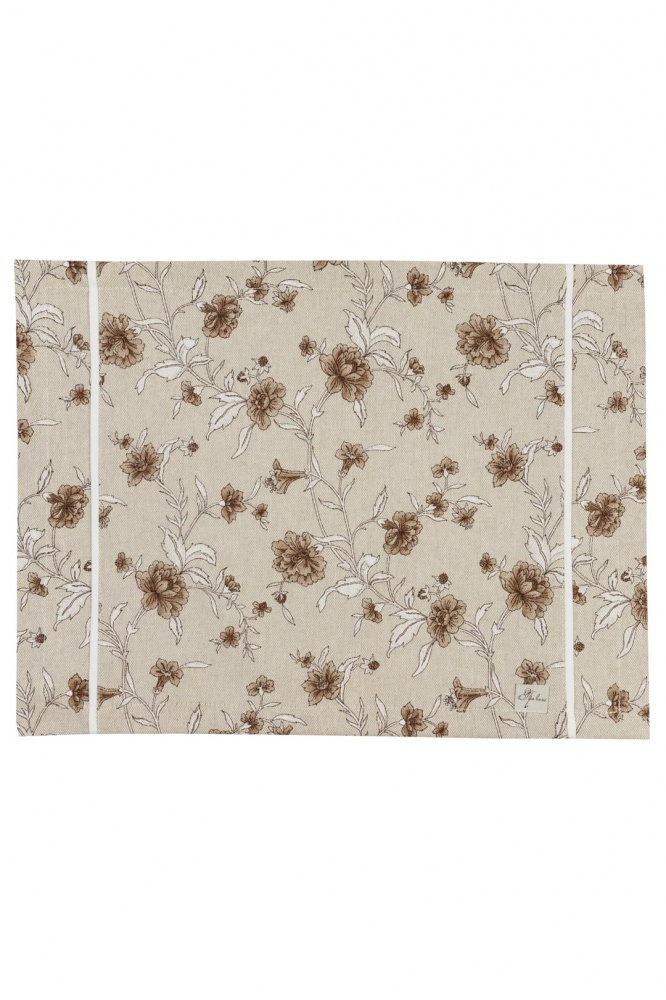 Серветка декоративна Прованс Сappuccino з кантом Квіти 35x45 см