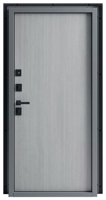 Дверь входная Rodos Steel Ultra Lux F-201 дерево / дримвуд серый 2050x960 мм правая