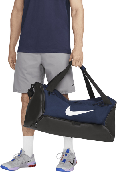 Спортивна сумка Nike Brasilia 9.5 DH7710-410 60 л синій із чорним