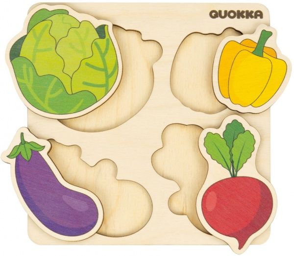 Пазл-вкладиш Quokka 4 Овочі 6333904