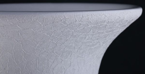 Ваза Еллада шовк біла підлогова 64 см Наша Кераміка